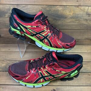 ASICS Gel Sendai 2 Black Flash Yellow Men's Size 14 Athletic Running Shoes T4A1N